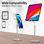 3.5 Inch 180mm Headphone Tablet Stand / Height Adjustable Ipad Desk Stand