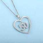YASVITTI Custom Fashion 925 Sterling Silver Heart Necklace Number 50 and 30