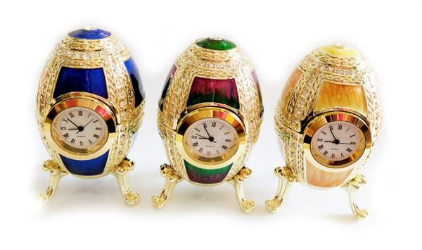 Enamel Faberge Easter Egg Jewelry Box Metal Decorative Faberge Egg Jewelry Box