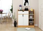 Golden Teak Color Home Shoe Storage Cabinet Eco Friendly Without Odour Smell