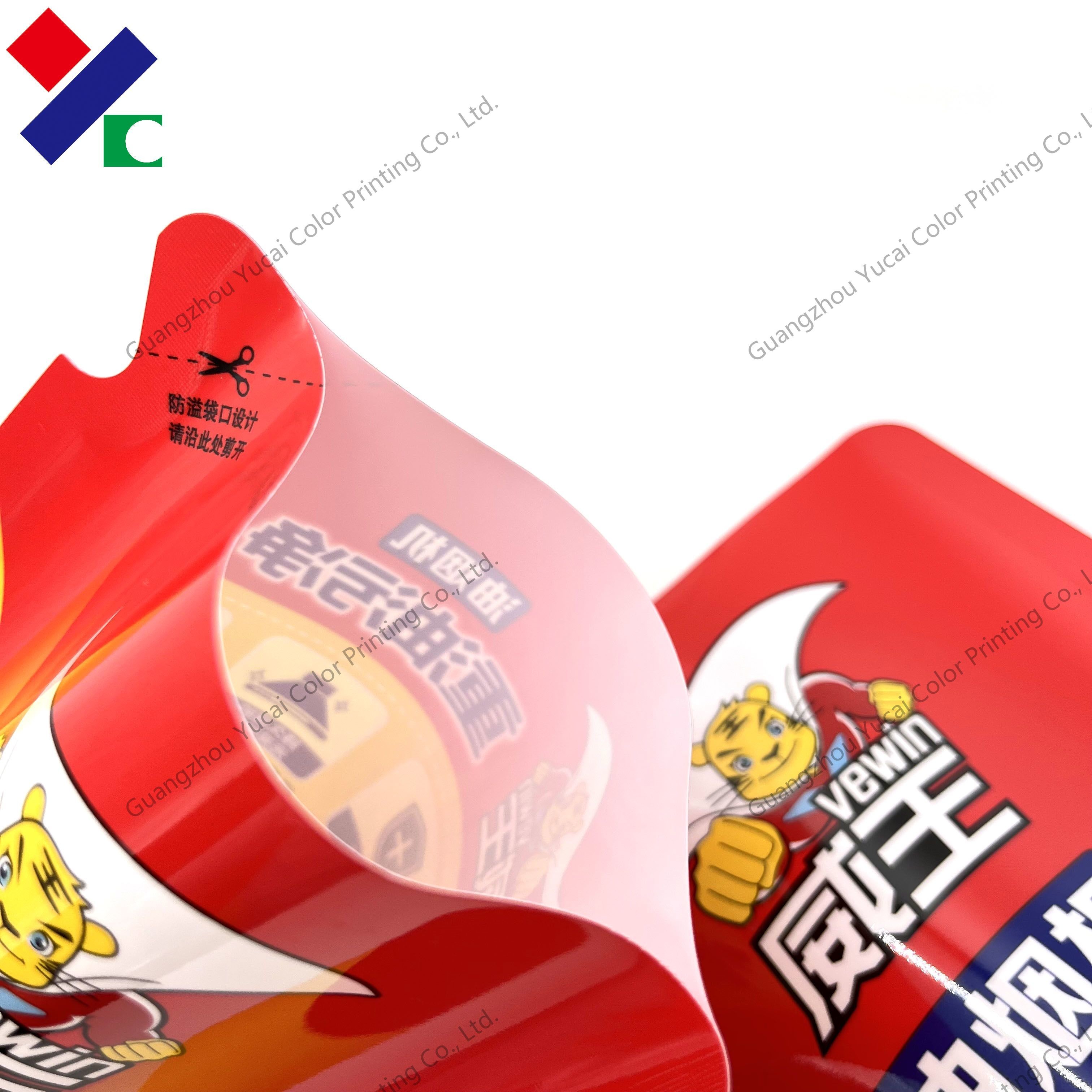 Custom 1L 2L 3L Stand Up Pouches Liquid Detergent Washing Powder