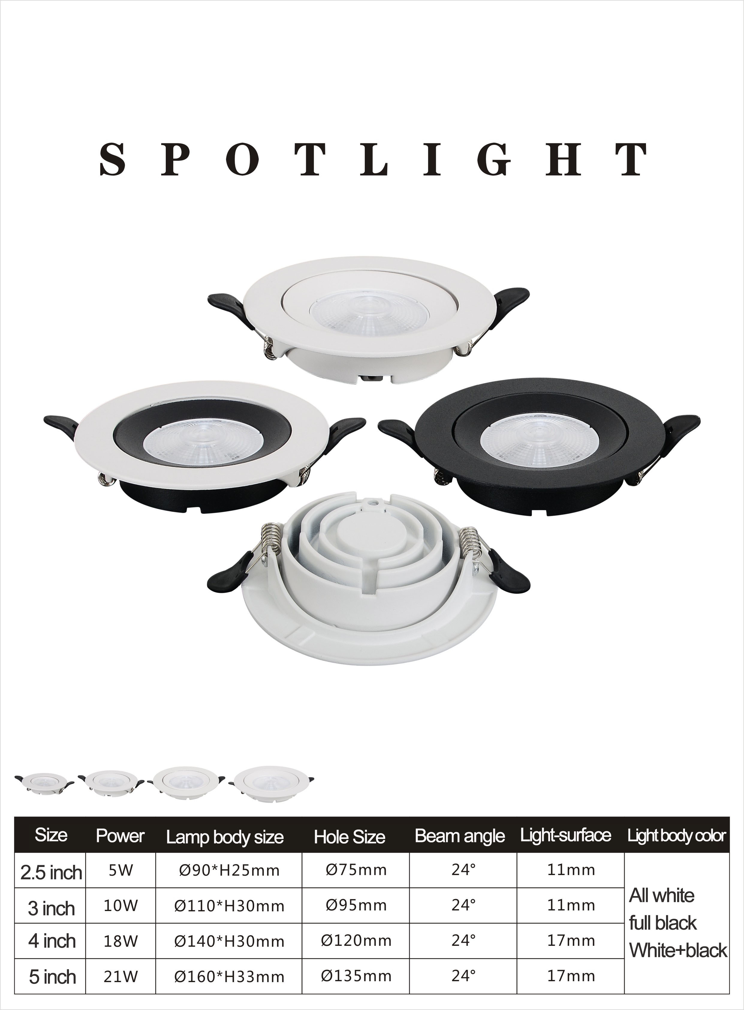 5700k Recessed LED Downlights , 5 Inch Led Recessed Light Retrofit 20W