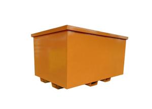 Quality Heavy Duty Steel Transfer Bin Forklift Metal Scrap Collection Waste Bin wholesale