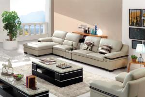 Quality living room modern corner leather sofa furniture wholesale