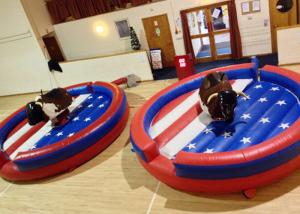 Quality Water Park Inflatable Sports Games , Inflatable Bull Rodeo Machine wholesale