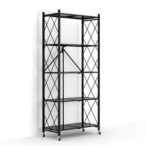 Quality Warehouse Supermarket Collapsible 5 Tier Metal Organizer Rack wholesale