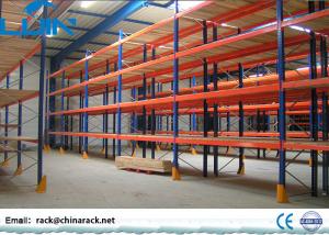 Quality Q235 B Steel Industrial Storage Racks , Heavy Duty Metal Pallet Shelf wholesale