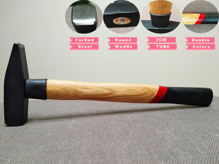 GS Standard Carbon Steel Machinist Hammer Mechanic Hammer with wooden handle