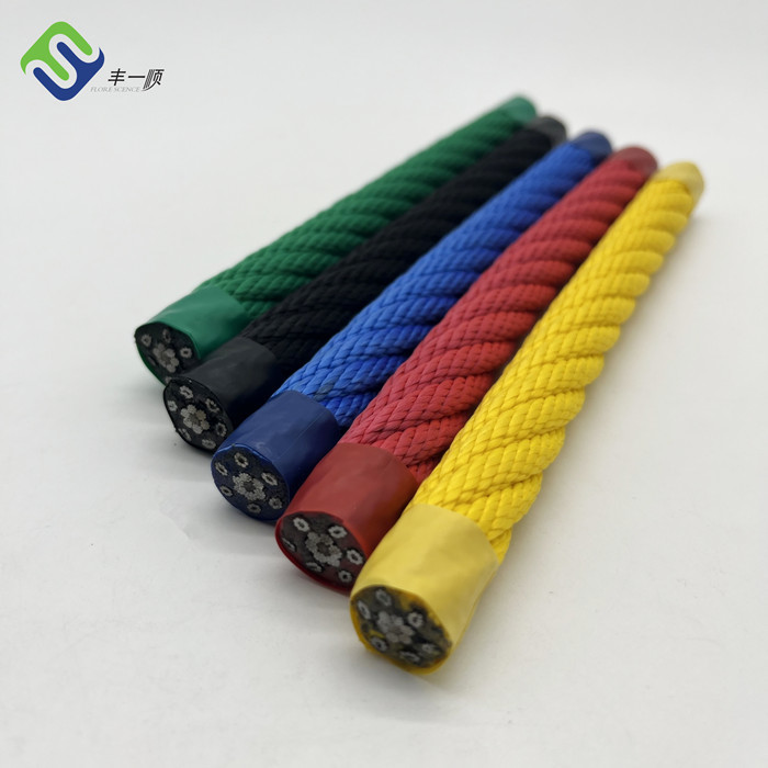 Polyester Combination Rope FC Twisted 6*8 4 Strands with Superior Abrasion Resistance