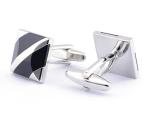 Best selling fashion wholesale metal silver plated square cuff link