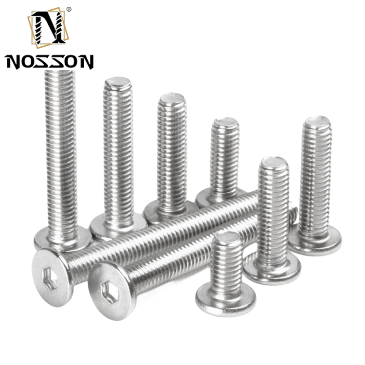 Stainless Steel M4 M5 Flat Head Allen Hex Socket Screw A2 70 with Ultra Low Profile Design and Metric Measurement System