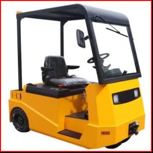 Quality Seated Electric Tractor Truck 15 Ton electric powered tractor trailer with Rubber tire wholesale