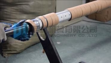 Purple Non Woven Fabric Cutting Machine / PP Woven Fabric Cutting Machine