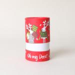 Red Round Xmas Gift Boxes Personality Printing 80x140mm For Gift Packing