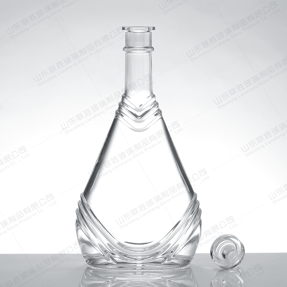 Customized Transparent Glass Bottle for Vodka Whiskey Gin Beverages 500ml 700ml 750ml