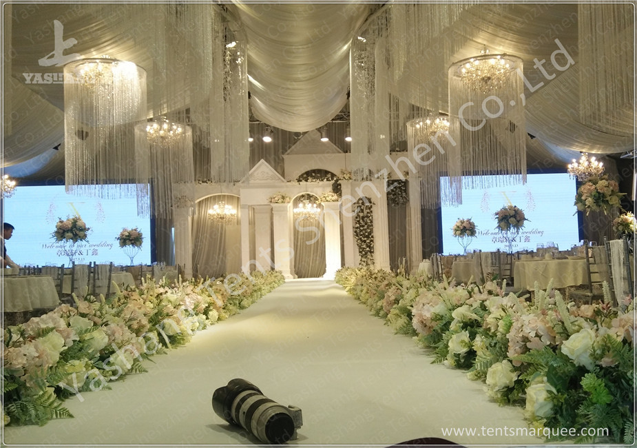 Gorgeous Transparent Glass Outdoor Party Tents , 850g/Sqm PVC Fabric 20x30 Tent
