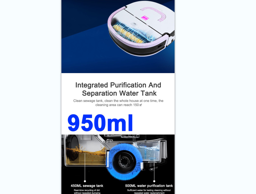Globabot Floor Washer Robot Remote 2.5kpa Automatic Robotic Vacuum Cleaner