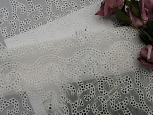 Quality Ivory Embroidered Eyelet Fabric wholesale