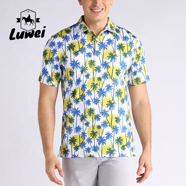Spring Sublimated Embroidery Polo Shirts Polyester Formal Short Sleeve