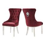 Modern 0.2CBM SS Dining Chairs Home Furniture Velvet Fabric Dining Chairs