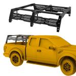 Silver Roof Mount Organizer Aluminum Ladder Truck Bed Rack with Adjustable