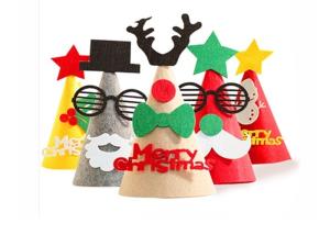 Quality 43 Color Felt Christmas Decorations 25*15 Cm Party Children Hat wholesale
