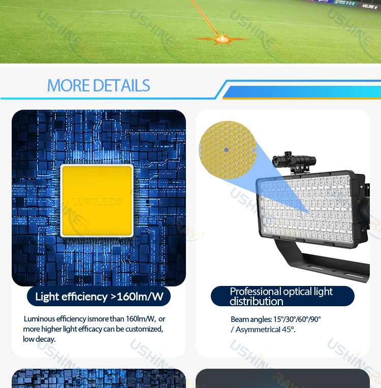 Mercury Free High Mast Led 600W Stadium Flood Lighting For Sports Stadium
