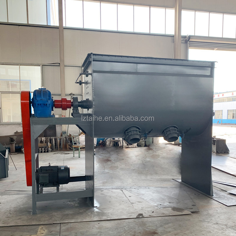 1600 KG Manure Fertilizer Mixing Machine Horizontal Ribbon Blender Powder Mixer with Customer Required Voltage