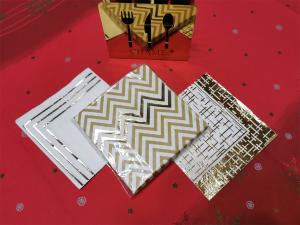 Quality Christamns Disposable Gold Foil Napkin party cocktail napkins Luxury Ry And ECO Friend wholesale