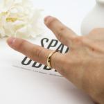 Gold Plated Women Wedding Rings Sterling Silver / Stainless Steel Gemstone