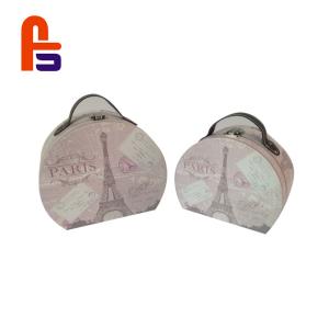 Quality Round Shape Colorful Printing Cardboard Paper Material Cardboard Suitcase Box wholesale