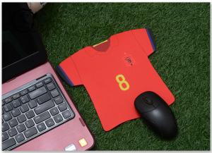 Quality Custom Jersey Shape Soccer Team Marketing Promotional Gifts Mouse Pad Digital Printed For Computer wholesale