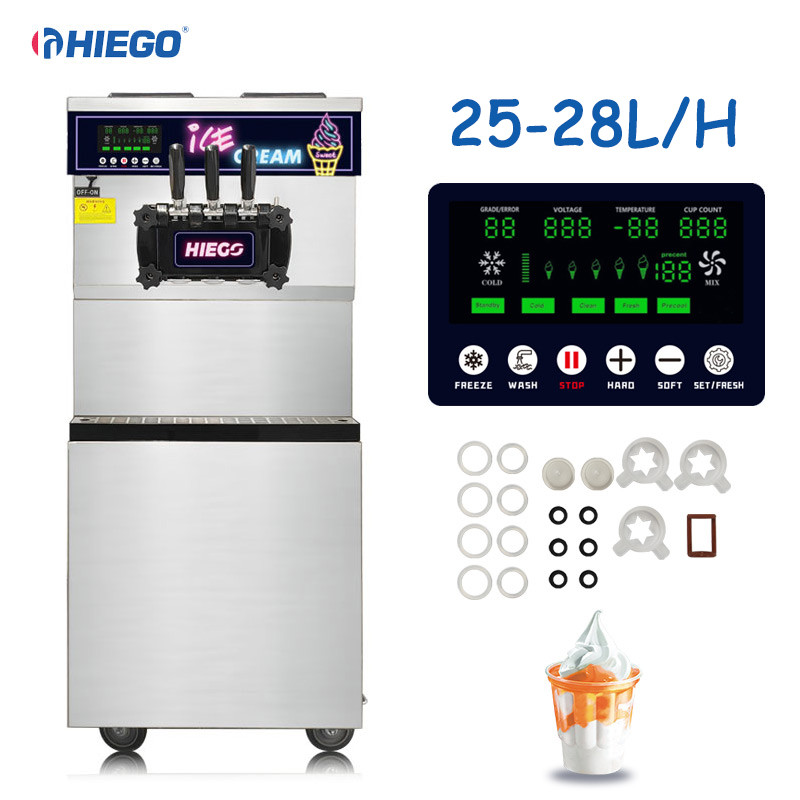 3 Flavor Roll Maker In Stainless Steel 25L Desktop Commercial Ice Cream Machine