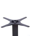 Black Square Bistro Table Base Wrinkle Powder Coating Optional Height 28'' And