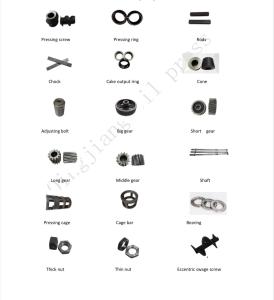 Quality ISO9001 Oil Making Machinery Oil Press Spare Parts OEM ODM wholesale