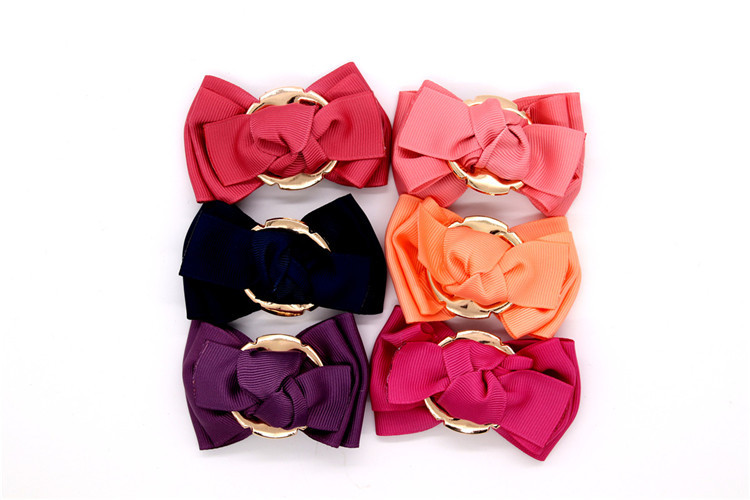 Ribbon coloured bow-tied shoe flower,Handmade footwear ornaments and flower Thread ribbon Beige ,white,black,red ,blue