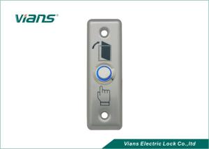 China Stainless Steel Door Exit Button With LED Light , Door Push Button Switch 86 * 28mm on sale