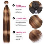 Piano 4/27 Ombre Human Hair Extensions Highlight Human Hair Bundles