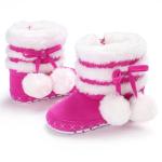 Amazon hot Fluff ball Winter snow warm boy and girl indoor toddler shoes baby
