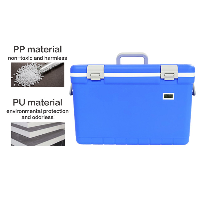 30L Medical Cooler Box made of PP Polypropylene with Temperature Range of 2-8°C
