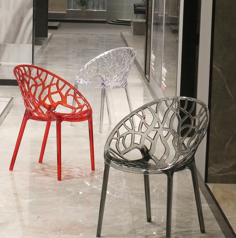 Fancy Design Restaurant Colorful Polypropylene Plastic Dining Room Chairs with Mail Packing