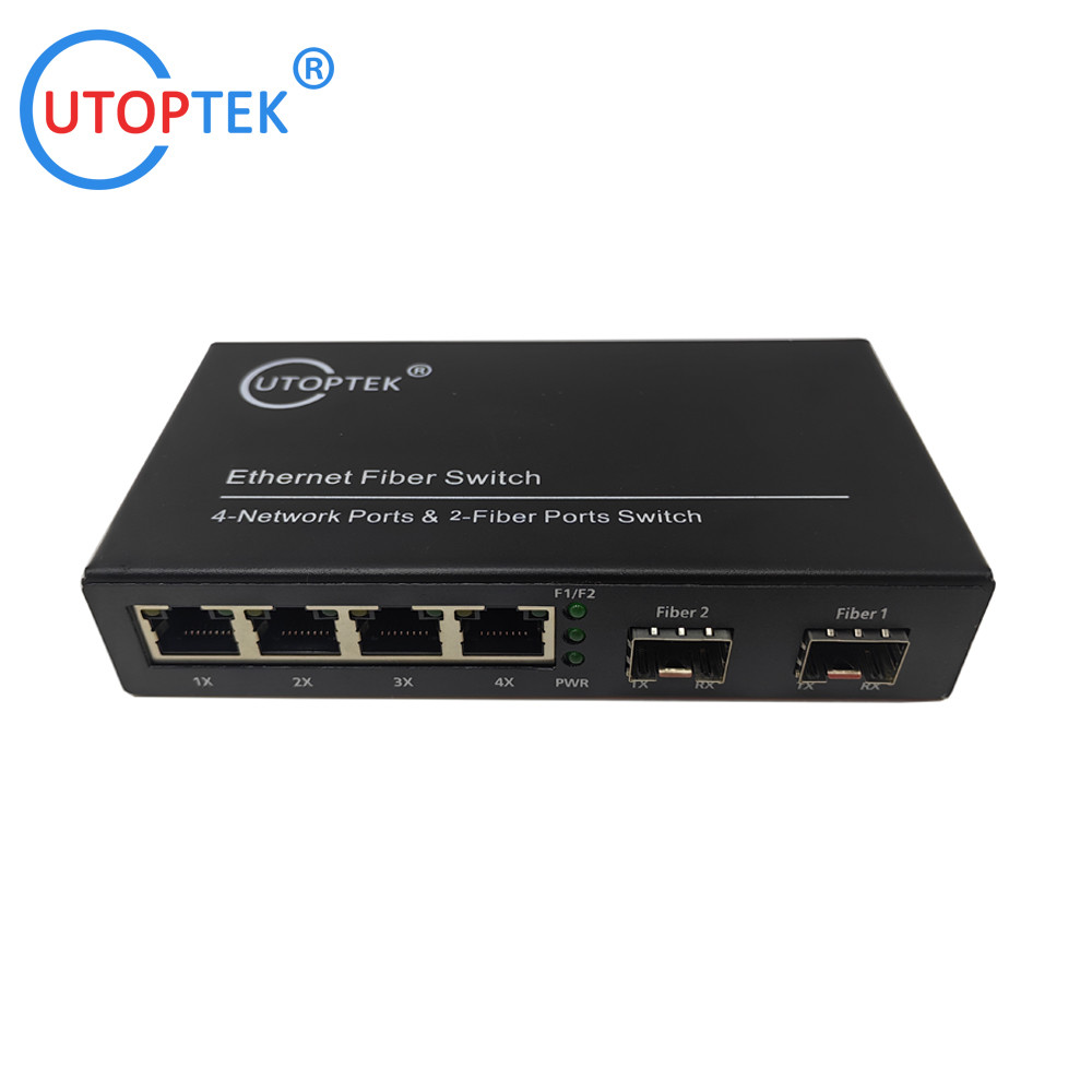 universal Fiber Switch 4*10/100/1000Base-Tx to 2*1000Base-Fx SFP Fiber ethernet switch,network switch,media converter