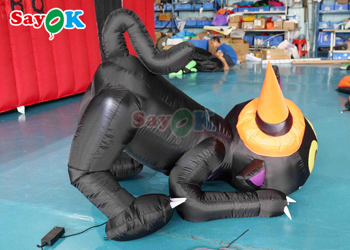 Halloween Cartoon Animal Model Inflatable Black Cat Halloween Yard Decoration