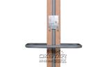 wooden street lamp outdoor fitness bike