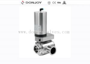 Quality Manual SS316L DN50 Pneumatic 3 Way Butterfly Valves wholesale