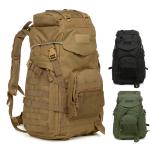 Large Capacity Black Backpack for Outdoor Sport made of PVC Lining and 600D