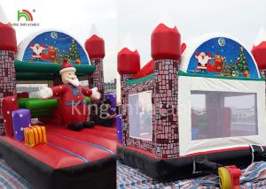 Quality Merry Christmas Inflatable Santa Claus Bouncy Castle For Xmas Decoration 20ft wholesale