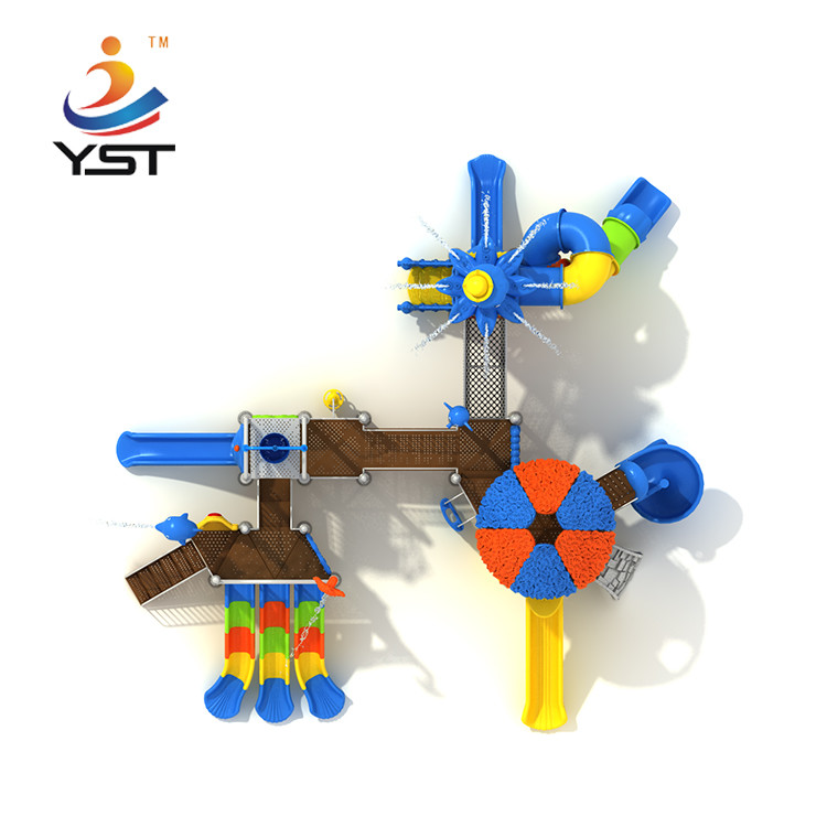 Powder Coated LLDPE Water Park Playground Equipment Anti Aging