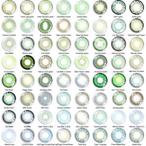Quality OEM Yearly gray green contact lenses Prescription Power Soft Eye wholesale
