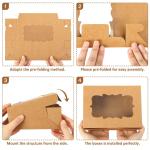 White Food Grade Craft Paper Bakery Biscuit Packaging With PVC Window